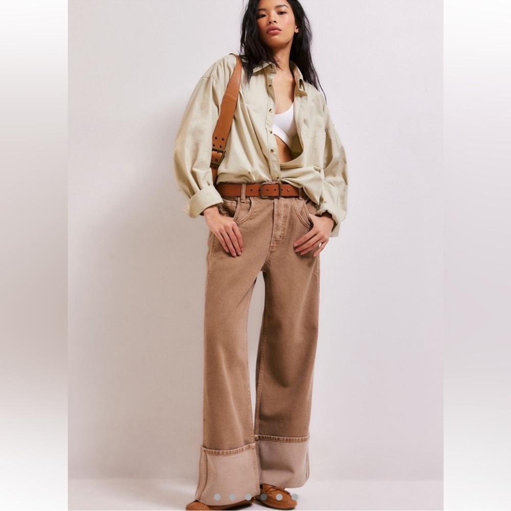 We the Free Final Countdown Cuffed Low Rise Jeans TUMBLEWEED 29 - Picture 3 of 13
